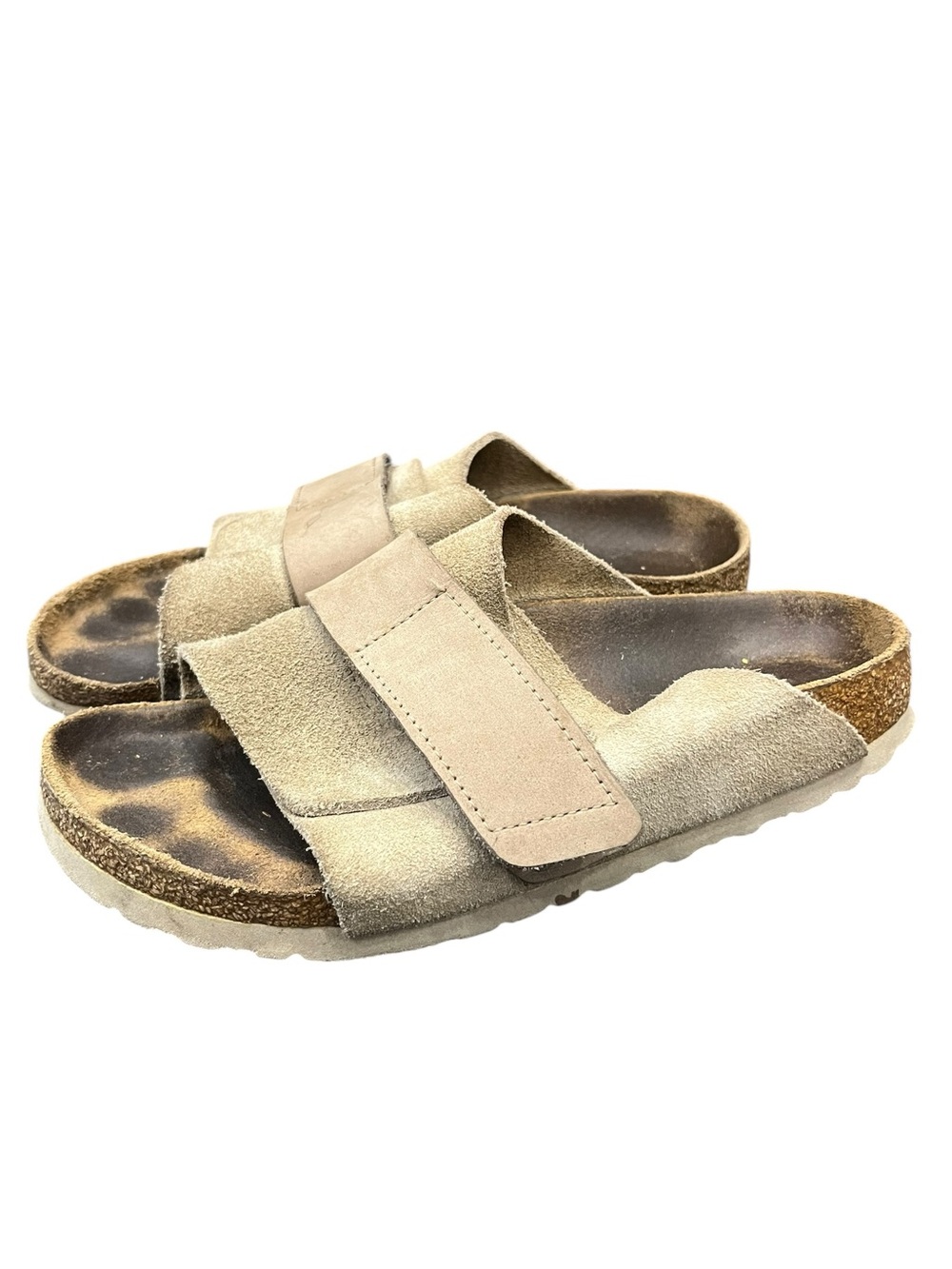 Birkenstock | Kyoto Taupe Suede Sandals 36EU / 37EU - Picture 4 of 12